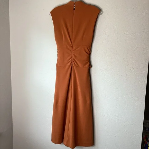 NEW Maeve by Anthropologie Dress Midi Burnt Orange NWT XS - Picture 2 of 9